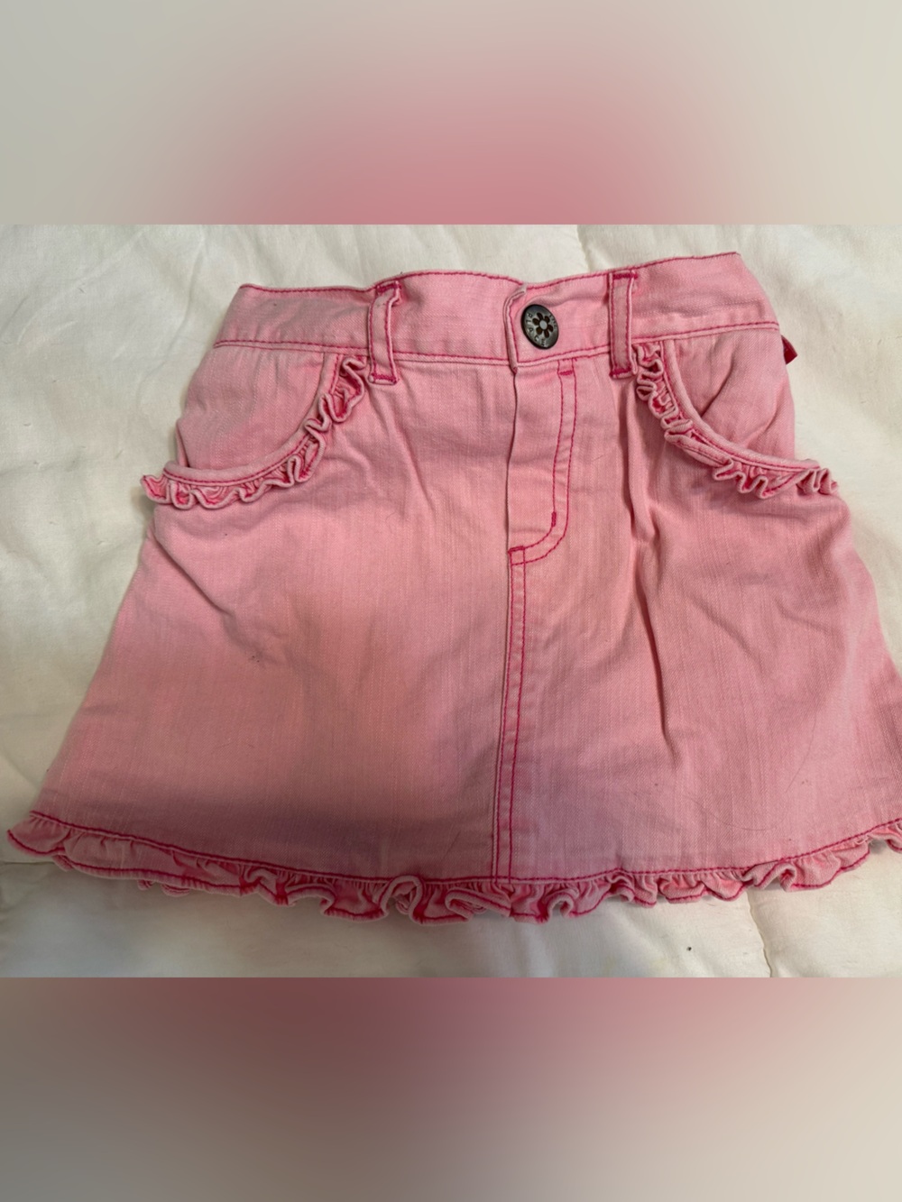 Vintage The Children’s Place Pink Ruffle Hem Skort